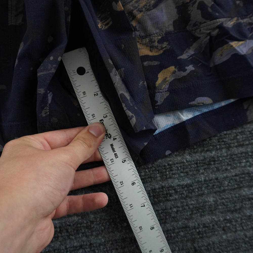 Lululemon Athletic Shorts Mens L Navy Abstract Camo Print Drawstring Pockets - Picture 6 of 11